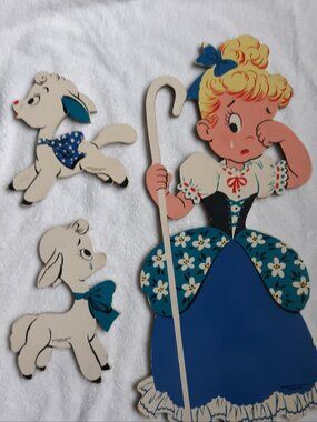 Lil Bo Peep Vintage wall plaque